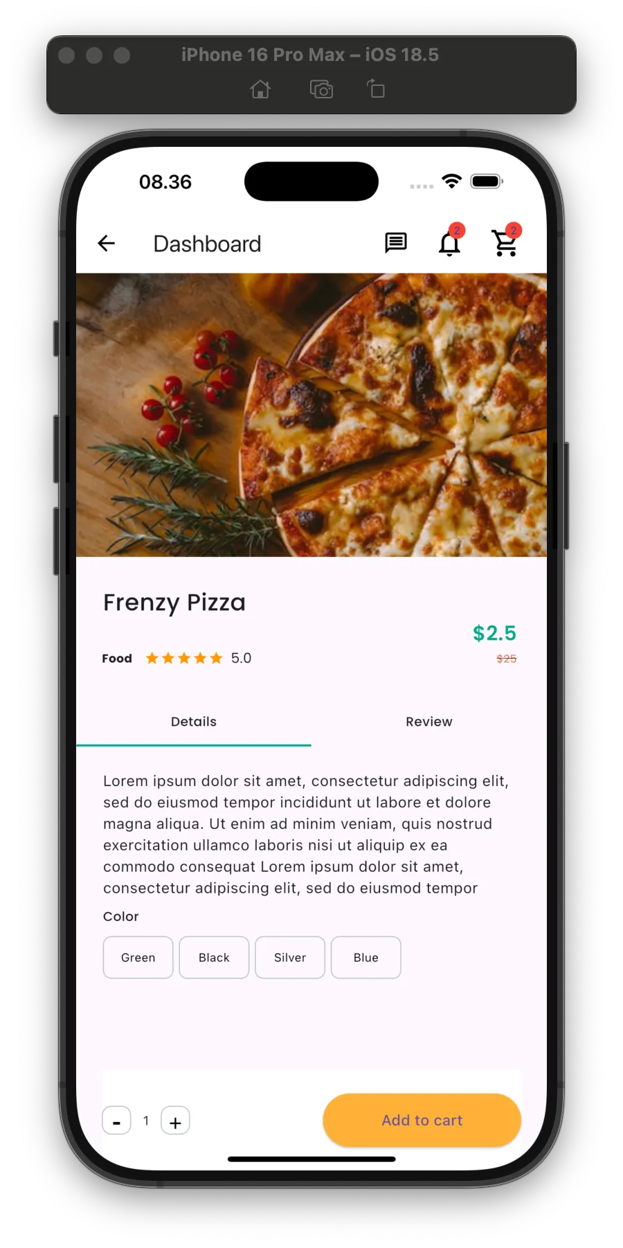 Product Detail Screen
